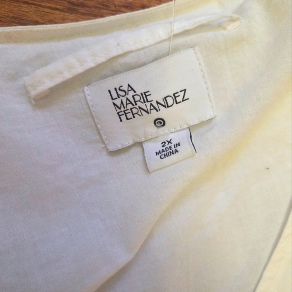 Lisa Marie Fernandez x Target | White Ric Rac Dress, Sz. 2X - Picture 3 of 6